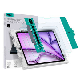 Szkło Hartowane ESR do iPad Air 13" 2025/2024 (7/6 gen.), z ramką do montażu (2 sztuki)