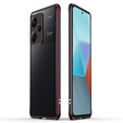 Etui do Xiaomi Redmi Note 13 Pro+, Armor Bumper, z osłoną obiektywu, czarne / czerwone