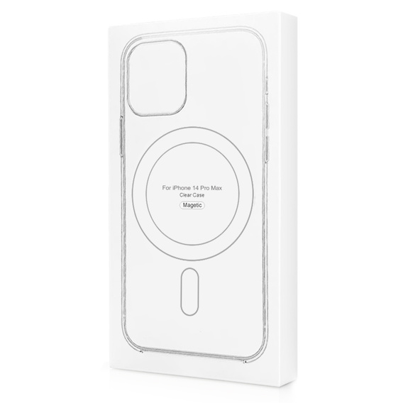 Etui Silicone Mag Cover fioletowe do iPhone 14 Pro Max