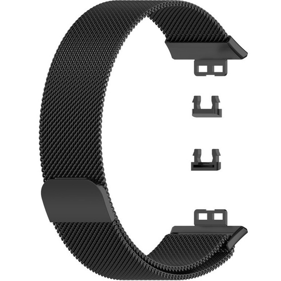 Pasek Bransoleta Milanese do Huawei Watch Fit, Czarny