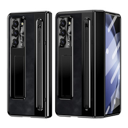 Etui skórzane Leather+PC z podstawką, szkłem i rysikiem do Samsung Galaxy Z Fold6 5G