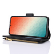 Etui z klapką do Samsung Galaxy S24, Wallet Zipper Pocket RFID, z paskiem na ramię, czarne