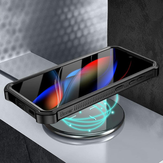 Etui pancerne do Samsung Galaxy S21 FE, Dexnor Full Body, czarne