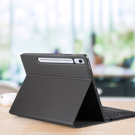 Etui z klawiaturą Bluetooth do Samsung Galaxy Tab S10 FE+ Plus, Dux Ducis TK Series – czarny