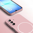 Etui silikonowe do Samsung Galaxy A17 5G, do MagSafe, różowe