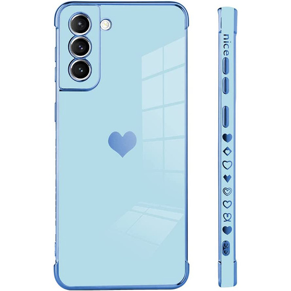 Etui do Samsung Galaxy S22, Electro heart, niebieskie
