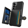 Etui do Samsung Galaxy S23 FE, Card Holder Kickstand, czarne