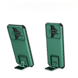 Etui pancerne do Samsung Galaxy A14 4G/5G, Camshield z podstawką, Zielone