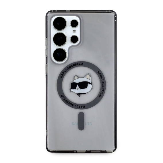 Etui Karl Lagerfeld do Samsung Galaxy S25 Ultra, IML Choupette MagSafe, czarne\przezroczyste