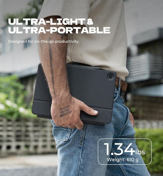 Etui magnetyczne Dexnor z klawiaturą i touchpadem do Samsung Galaxy Tab A9+