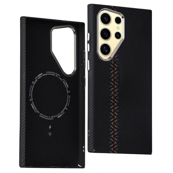 Etui do Samsung Galaxy S23 Ultra, Carbon Fiber MagSafe, czarne
