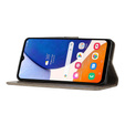 Etui z klapką do Samsung Galaxy A14 4G/5G, Butterfly, szare