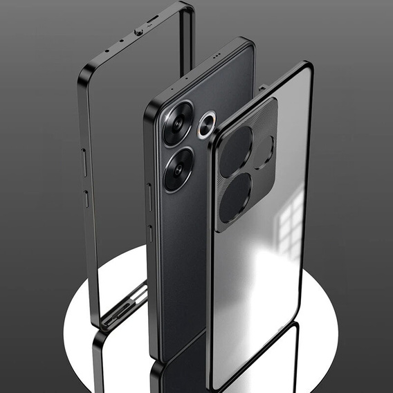Etui do Xiaomi Poco F6, Frame Case, czarne