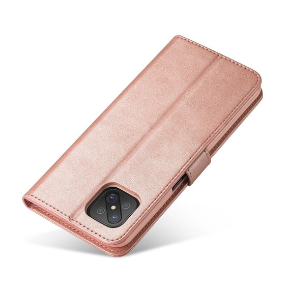 Etui z klapką do Oppo Reno 4 Z 5G, LC.IMEEKE, różowe rose gold