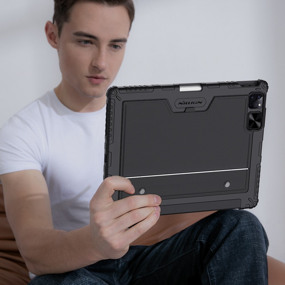 Etui z klawiaturą do iPad Pro 12.9" 2022/2021/2020 (6/5/4 gen.), NILLKIN Bumper Pen Slot, czarne