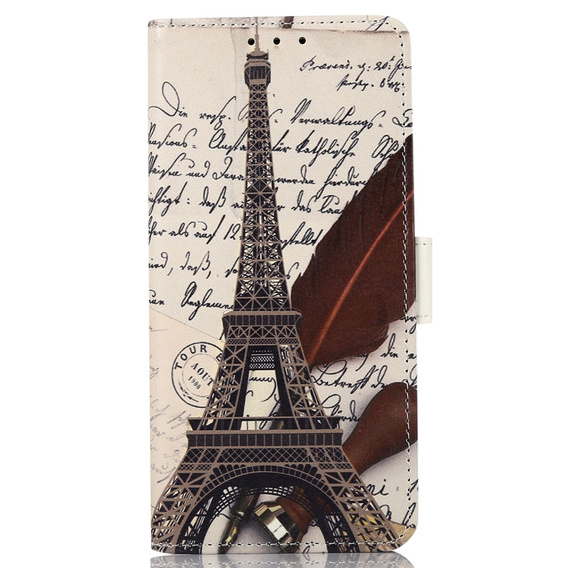 Etui z klapką do Motorola Moto E13, Wallet, Eiffel Tower