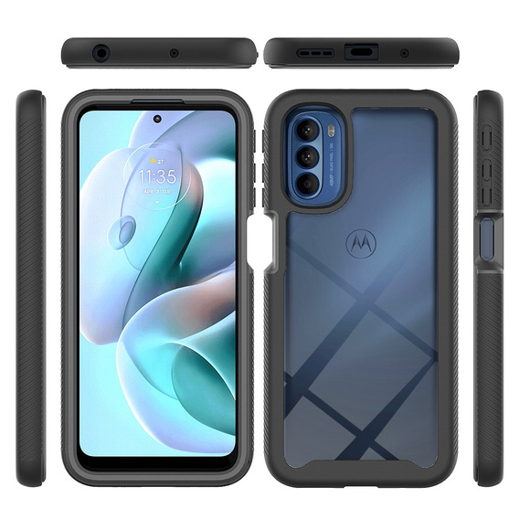 Etui do Motorola Moto G31/G41, Shockproof, z folią, czarne