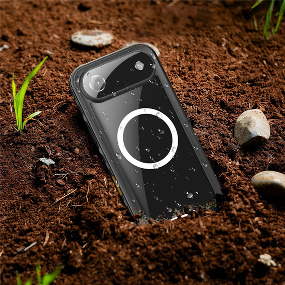 Etui do iPhone 17 Air, Wodoodporne IP68, SHELLBOX MagSafe, czarne