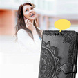 Etui z klapką do Samsung Galaxy M15 5G, Mandala, czarne