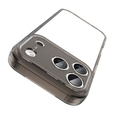 Etui silikonowe do iPhone 17 Pro, z twardym tyłem, przydymione czarne