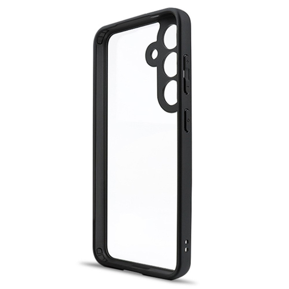 Etui do Samsung Galaxy S24+ Plus, Fusion Hybrid, z ochroną aparatu, przezroczyste / czarne