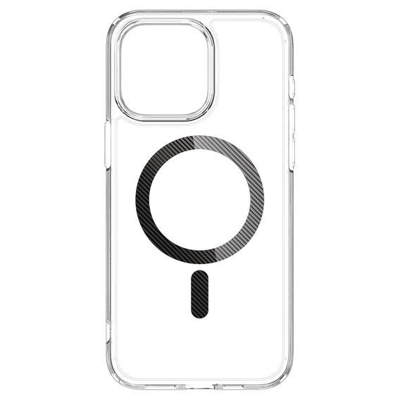 Etui z MagSafe Spigen do iPhone 15 Pro, Ultra Hybrid Carbon, przezroczyste