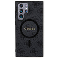 Etui GUESS do Samsung Galaxy S24 Ultra, 4G Ring Classic Logo, szare