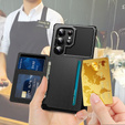 Etui do Samsung Galaxy S24 Ultra, Card Holder Kickstand, czarne