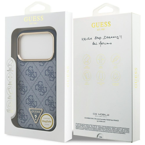 Etui Guess 4G Triangle Logo MagSafe do iPhone 17 Pro