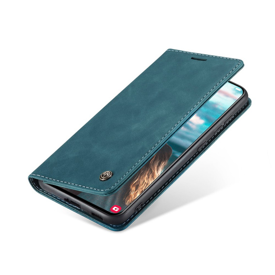 Etui CASEME do Samsung Galaxy S21 FE, Leather Wallet Case, zielone