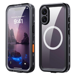 Etui do iPhone 17, Wodoodporne IP68, SHELLBOX MagSafe, czarne