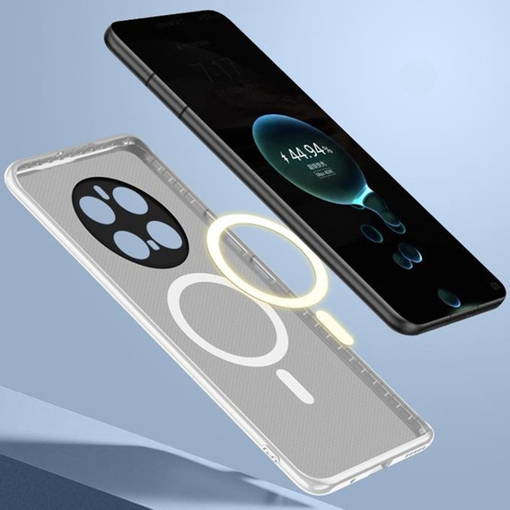 Etui do Honor Magic 7 Pro 5G, Leather Hybrid MagSafe, szary