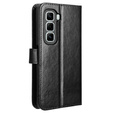 Etui z klapką do Infinix Hot 50 Pro+ 4G, Crazy Horse Wallet, czarne