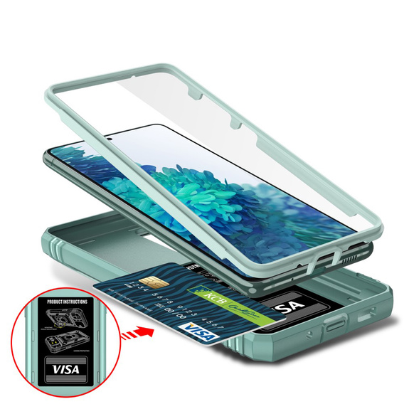 Etui pancerne do Samsung Galaxy S20 FE, CamShield Slide, zielone