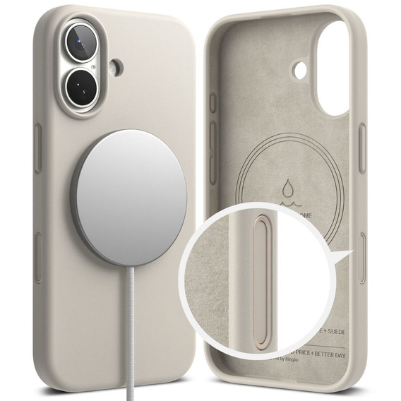 Etui Ringke do iPhone 17, Silicone MagSafe, Stone