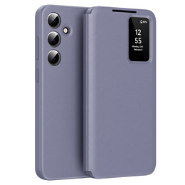 Etui z klapką do Samsung Galaxy S24 FE, Smart View Wallet, lawendowe