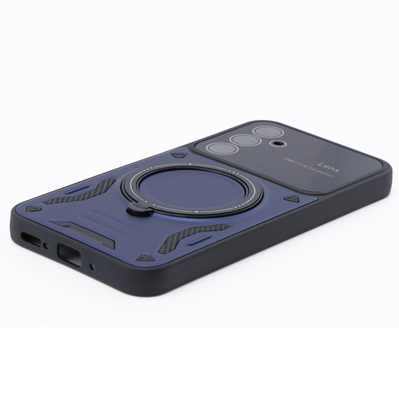 Etui pancerne do Samsung Galaxy A54 5G, CamShield MagSafe, niebieskie