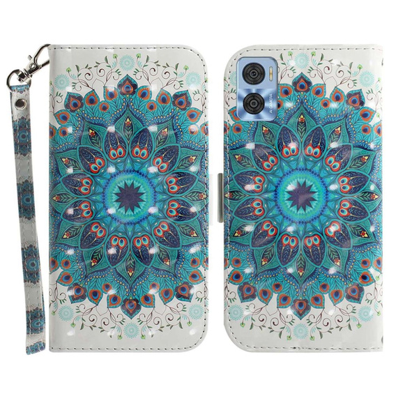 Etui z klapką do Motorola Moto E22 / E22i, Wallet, Mandala Flower