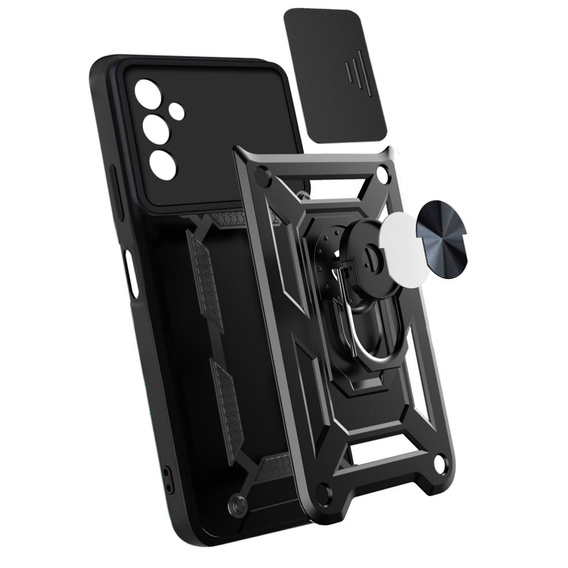 Etui pancerne do Samsung Galaxy A04S / A13 5G, CamShield Slide, czarne