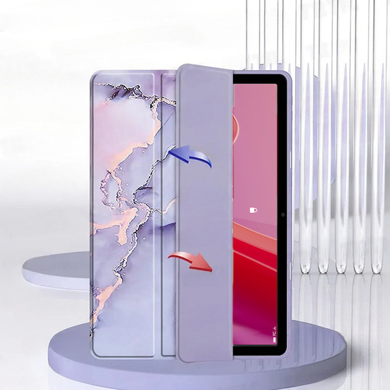 Etui Smartcase Hybrid do Lenovo Tab M11, z miejscem na rysik – fioletowe Marble