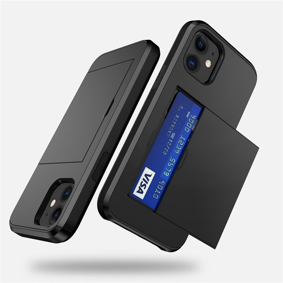 Etui do iPhone 11, Sliding Card Holder, czarne