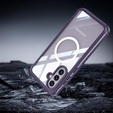 Etui do Samsung Galaxy A36 5G / Samsung Galaxy A56 5G, Shockproof, ze szkłem, do MagSafe, fioletowe