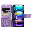 Etui z klapką do Infinix Hot 50 Pro+ 4G, Butterfly, fioletowe