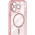 Etui do iPhone 16 Pro Max, ERBORD Glitter MagSafe, różowe + Szkło na ekran