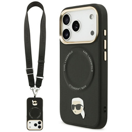 Etui Karl Lagerfeld Big Strap Karl Metal Logo MagSafe do iPhone 17 Pro
