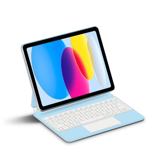 Etui z klawiaturą do iPad 11" 2025 A16 (11 gen.) / iPad 10.9" 2022 (10 gen.), Magnetic Keyboard Touchpad, niebieskie