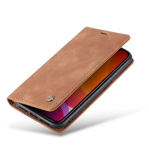 Etui CASEME do iPhone 11, Leather Wallet Case, brązowe