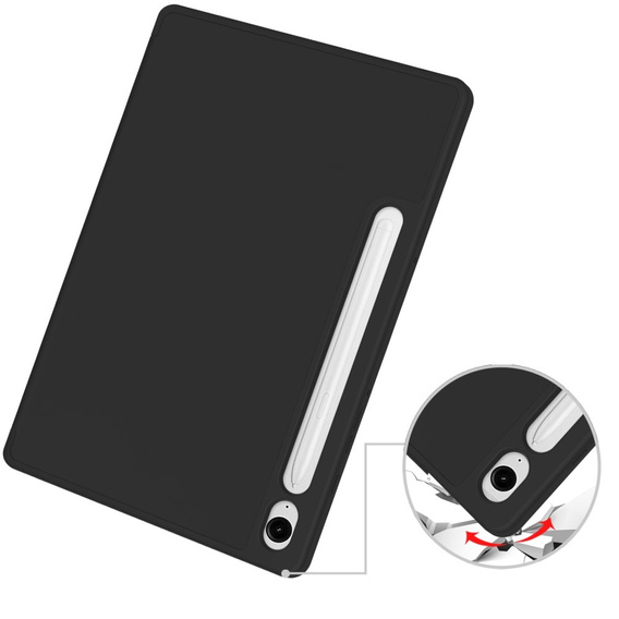 Etui do Samsung Galaxy Tab S10 FE+ Plus, Smartcase z miejscem na rysik, czarne