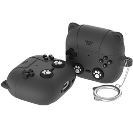 Silikonowe etui z motywem kociej łapki z brelokiem do Apple AirPods Pro 3