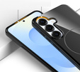 Etui do Samsung Galaxy S25 FE, Silicone Lite, do MagSafe ze smyczką, czarne